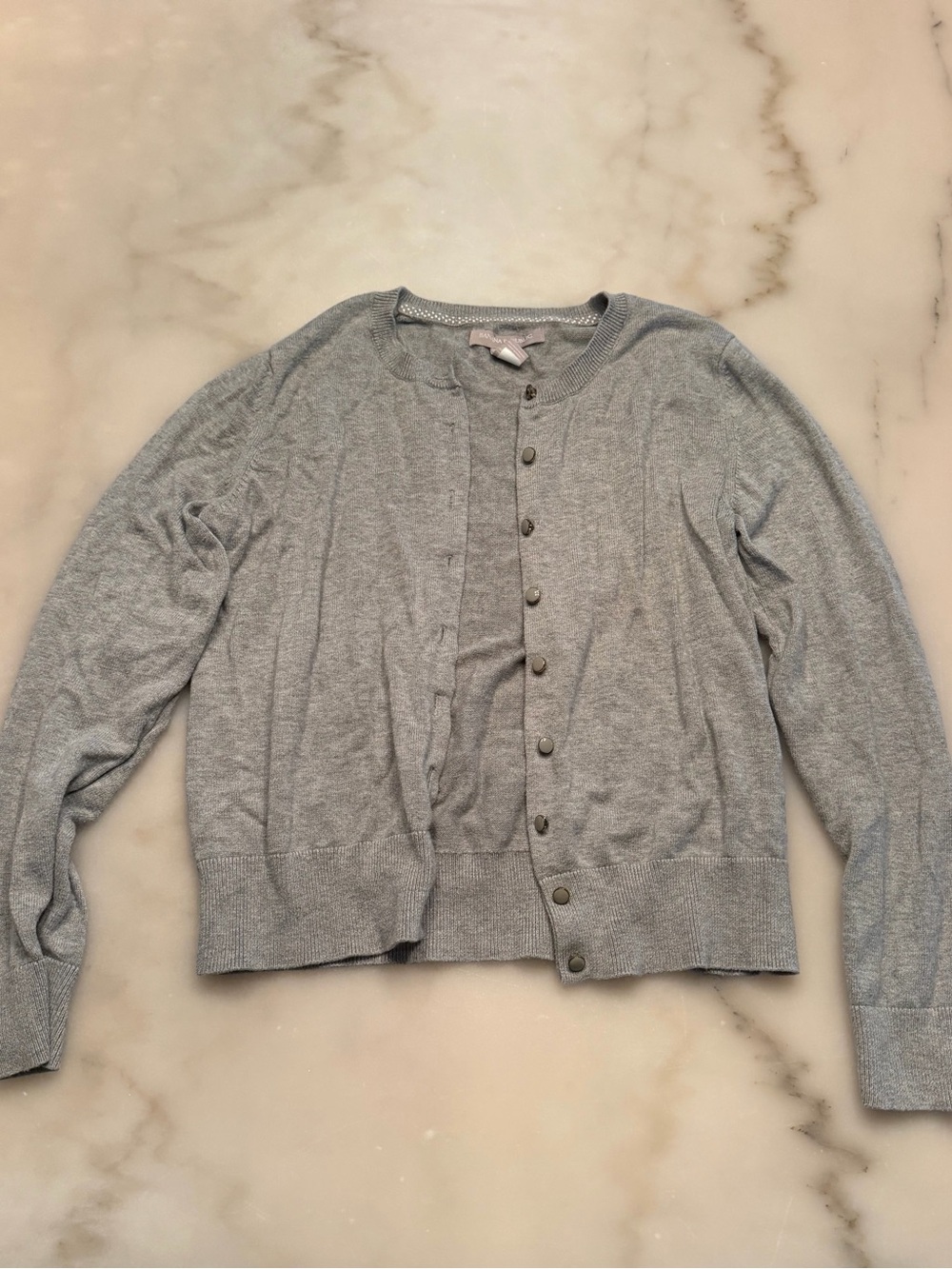 Banana Republic Light Gray Button-Front Women's Cardigan